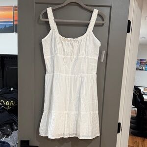 White Lucky Brand Dress with Textured Straps